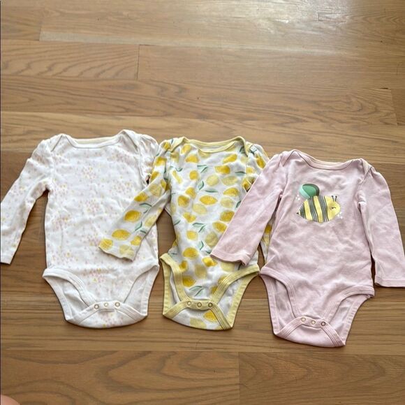 Cloud island Onsie Set - Pink, Yellow, and White - Picture 1 of 4